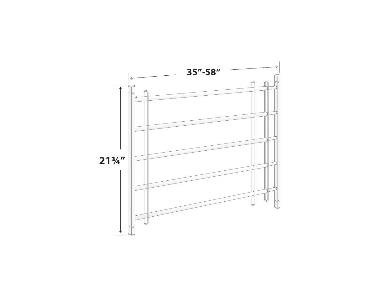 Adjustable Window Guards 35"-58" (Model 3558)