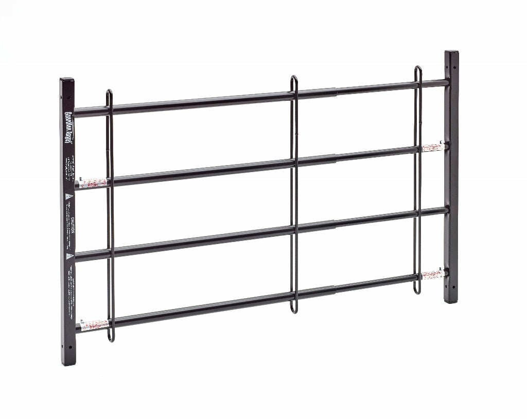 Colored Adjustable Window Guards 35"-58" 5-Bar (Black, Blue, Red, Pink, Purple)