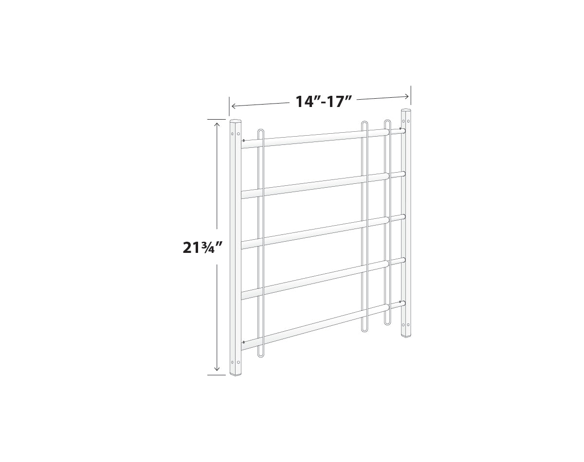 Adjustable Window Guards 14"-17" (Model 1417)