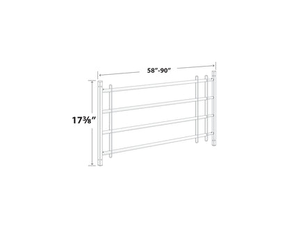 Black Adjustable Window Guards 58"-90" 4-Bar