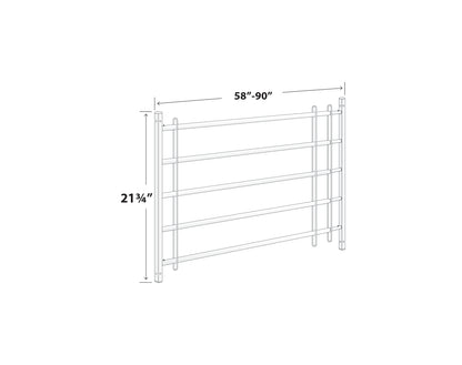 Black Adjustable Window Guards 58"-90" 5-Bar