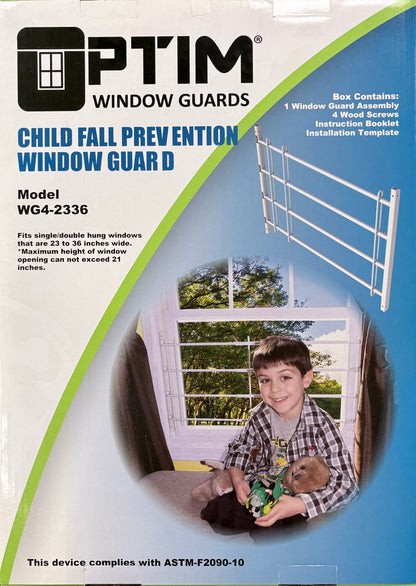 Adjustable Optim Swing Out Window Guards 23"-36" (Model WG4-2336)