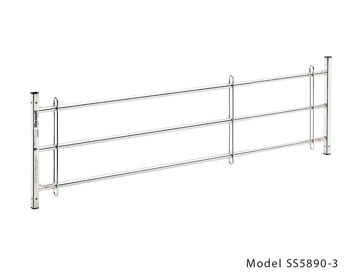 Stainless Steel Adjustable Window Guards 58"-90" (Model SS5890-3)