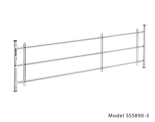Stainless Steel Adjustable Window Guards 58"-90" (Model SS5890-3)